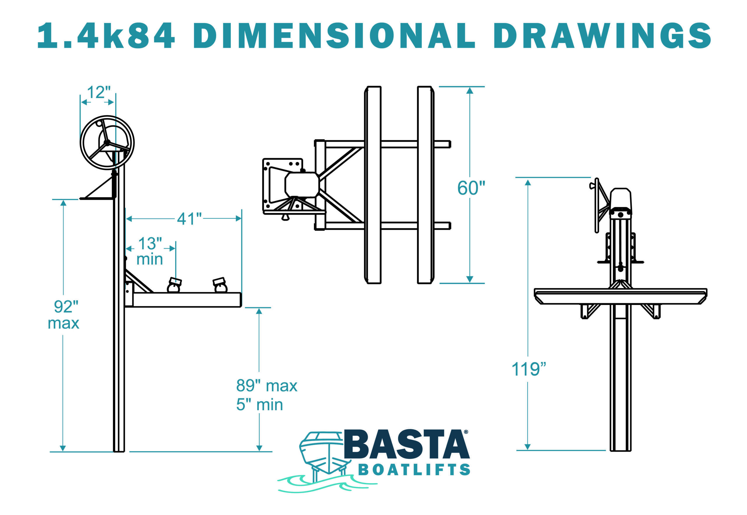 1400 LB CAPACITY MANUAL LIFT - Image 2