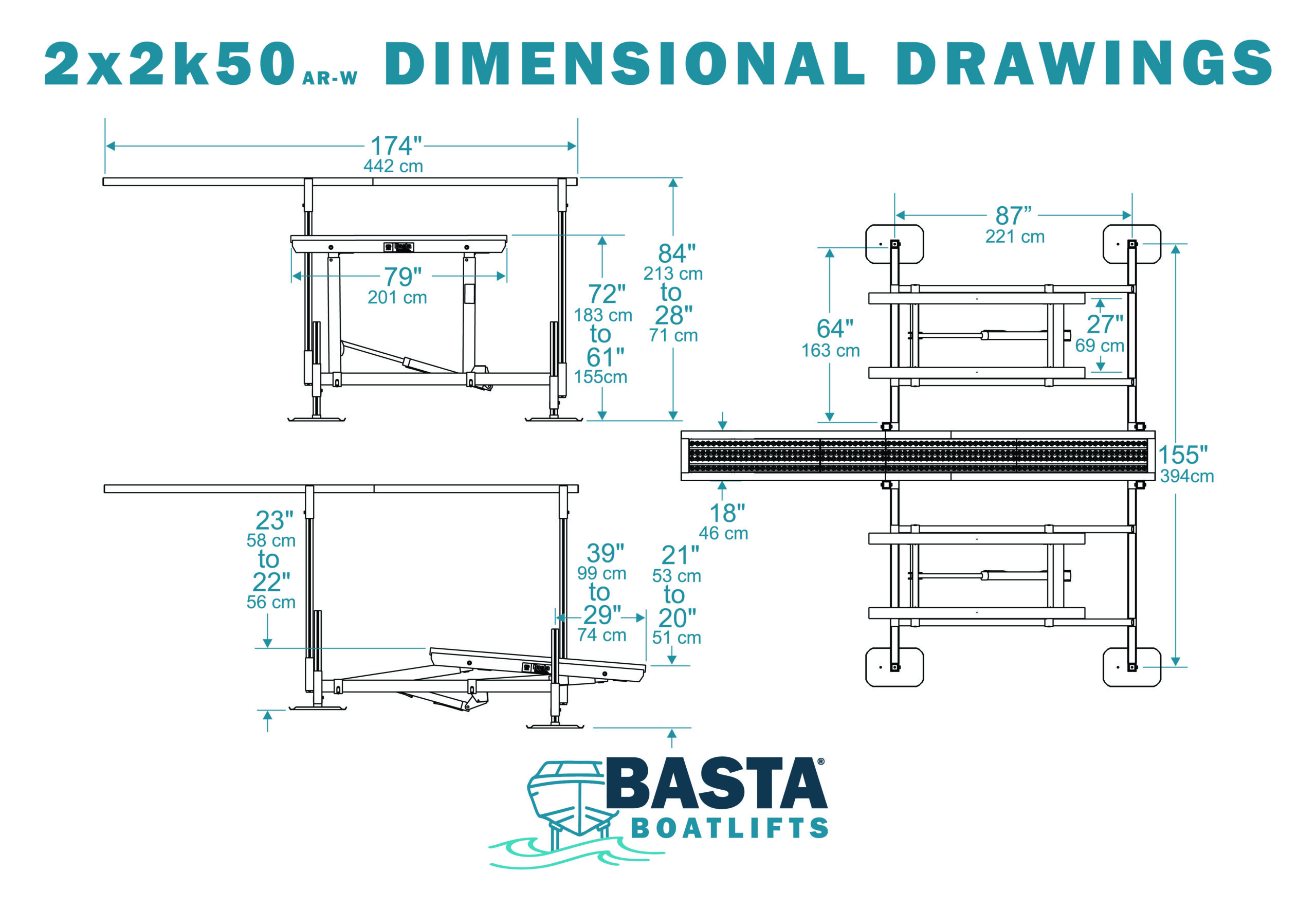 2000 LB CAPACITY TANDEM HYDRAULIC LIFT - Image 2